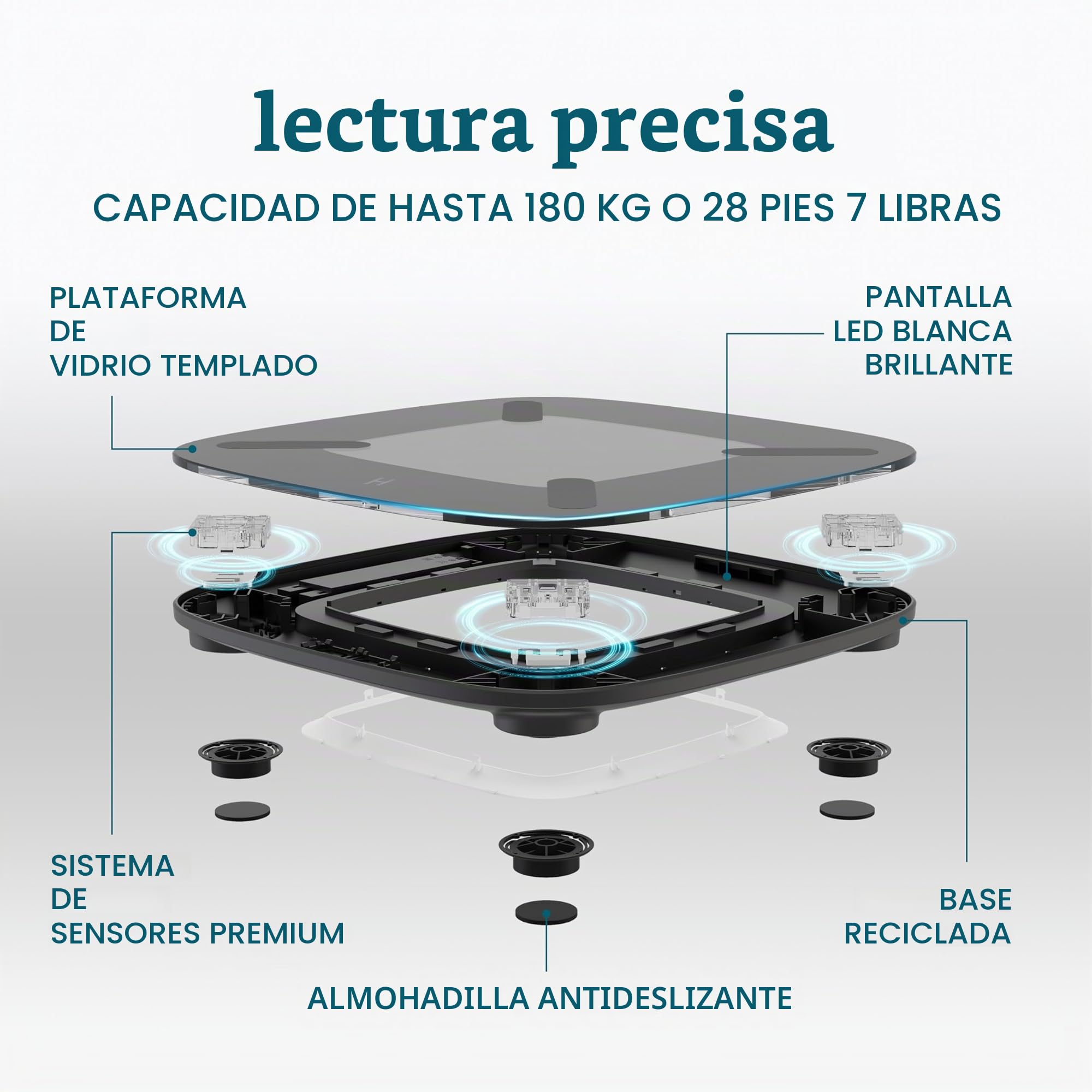 Homedics glo Body Analyser Báscula de Baño con Luz