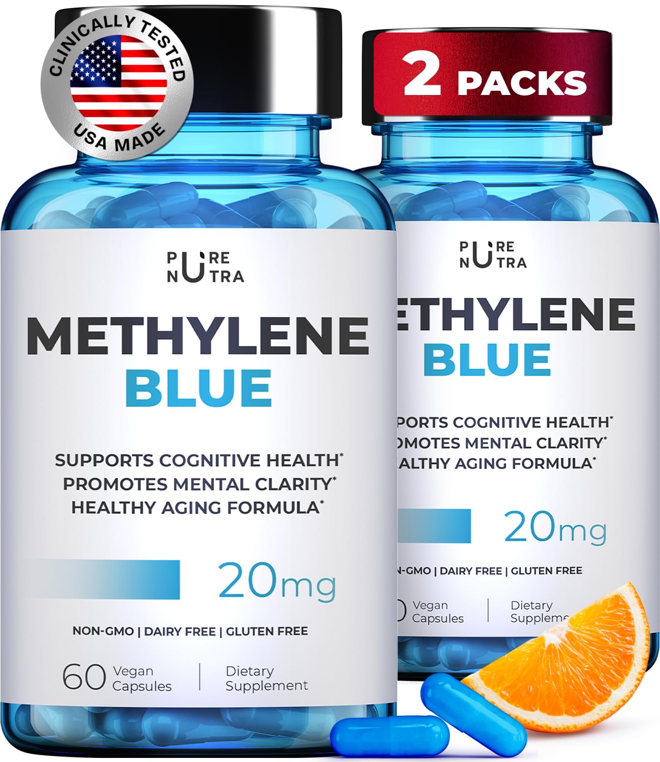 Ultimate Methylene Blue Capsules, USP Grade, 20mg Per Serving, 60 Capsules — Amazon image 14