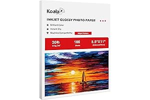 Koala Glossy Thin Inkjet Paper 8.5" x 11" - 100 Sheets for DYE Ink Printers
