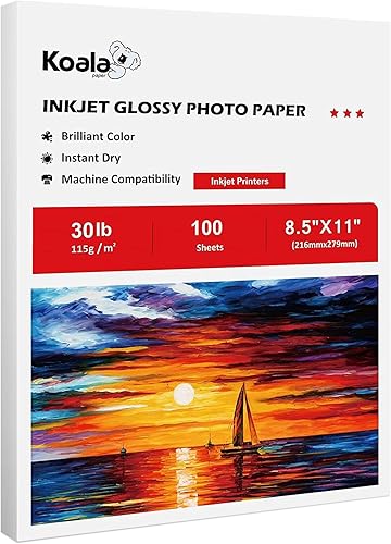 Miniatura 2 de Koala Inkjet - Papel brillante y adhesivo mate para impresoras de inyección de tinta, paquete de paquete