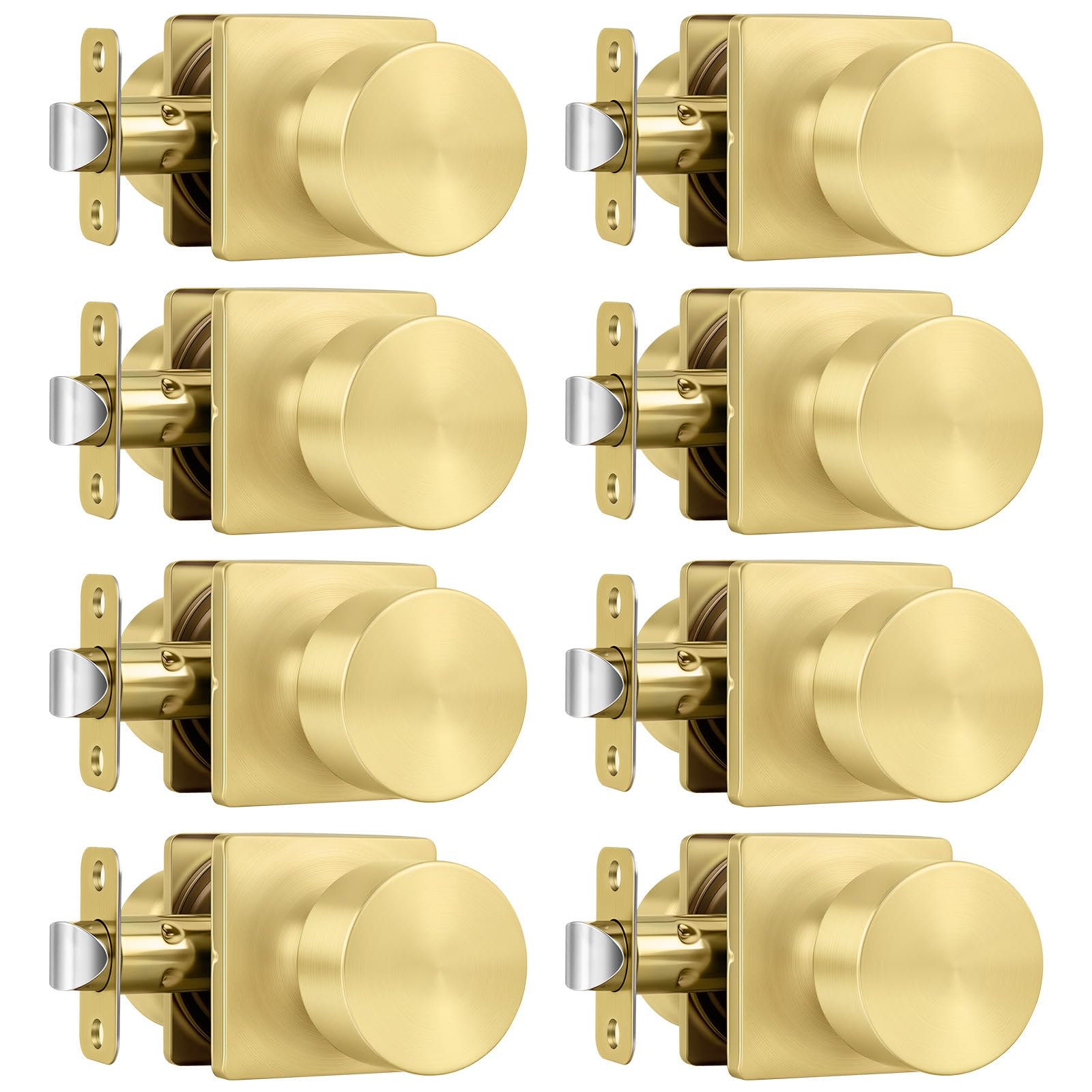 Haidms Matte Black Door Knobs - 6 Pack -14