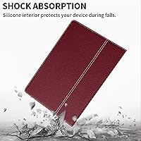 Vista 4 de Funda para iPad de 10.2 pulgadas, 9ª/8ª/7ª generación 2021/2020/2019, funda protectora, función de encendido y apagado automático. Rojo