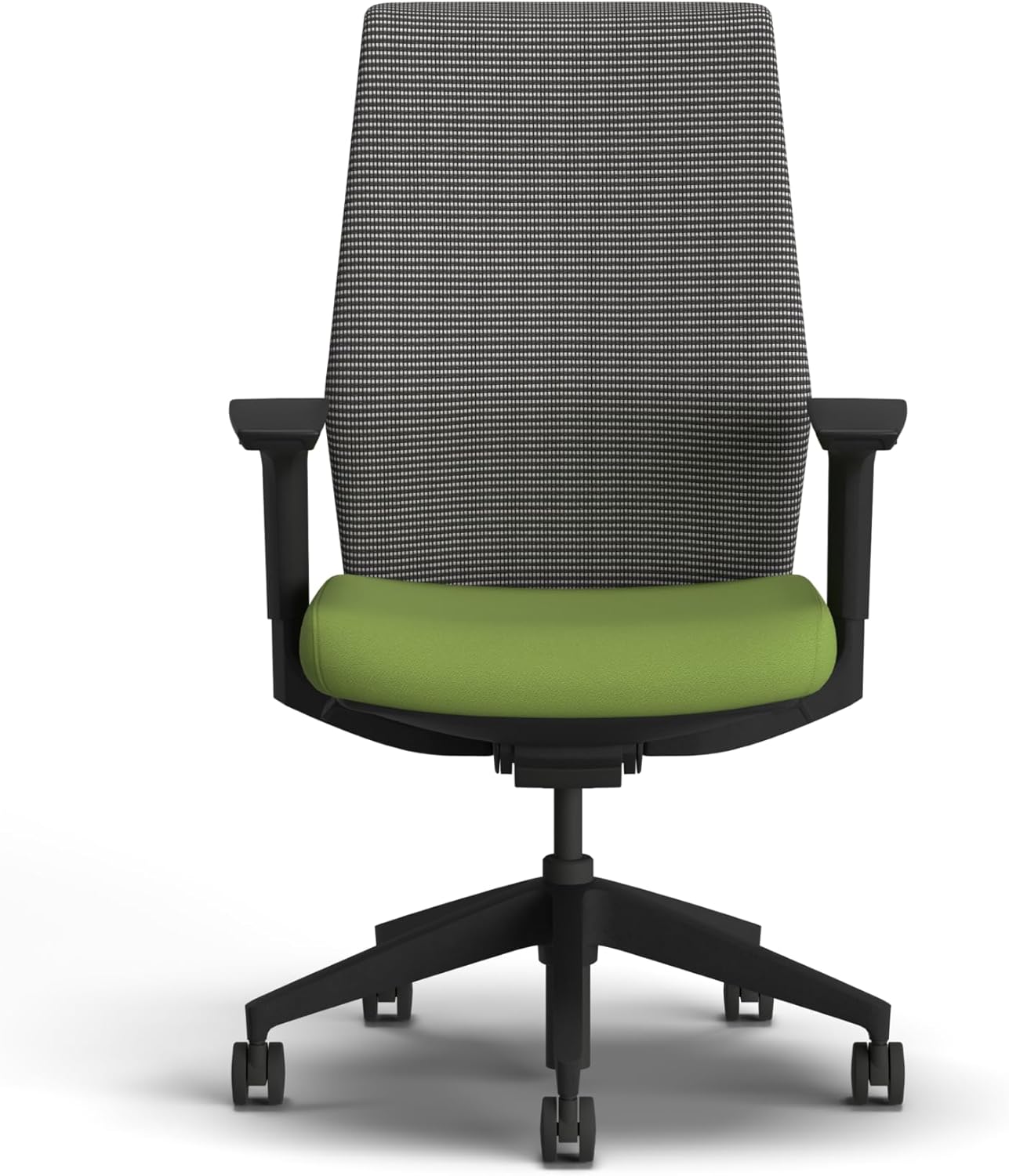 HON Cipher Mesh Office Chair, Standard Cylinder, Height Adjustable Arms, Office Chair with Lumbar Support, Black Mesh, Black Frame, Pear