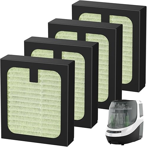 Miniatura 8 de Paquete de 4 filtros HEPA de repuesto para lavadora de biberones Baby Brezza Pro, filtración de alto rendimiento para filtro de aire y polvo