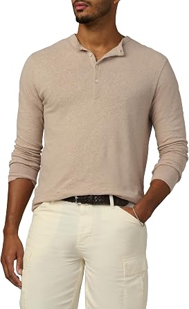 Joes Jeans Mens Long Sleeve Henley Shirt