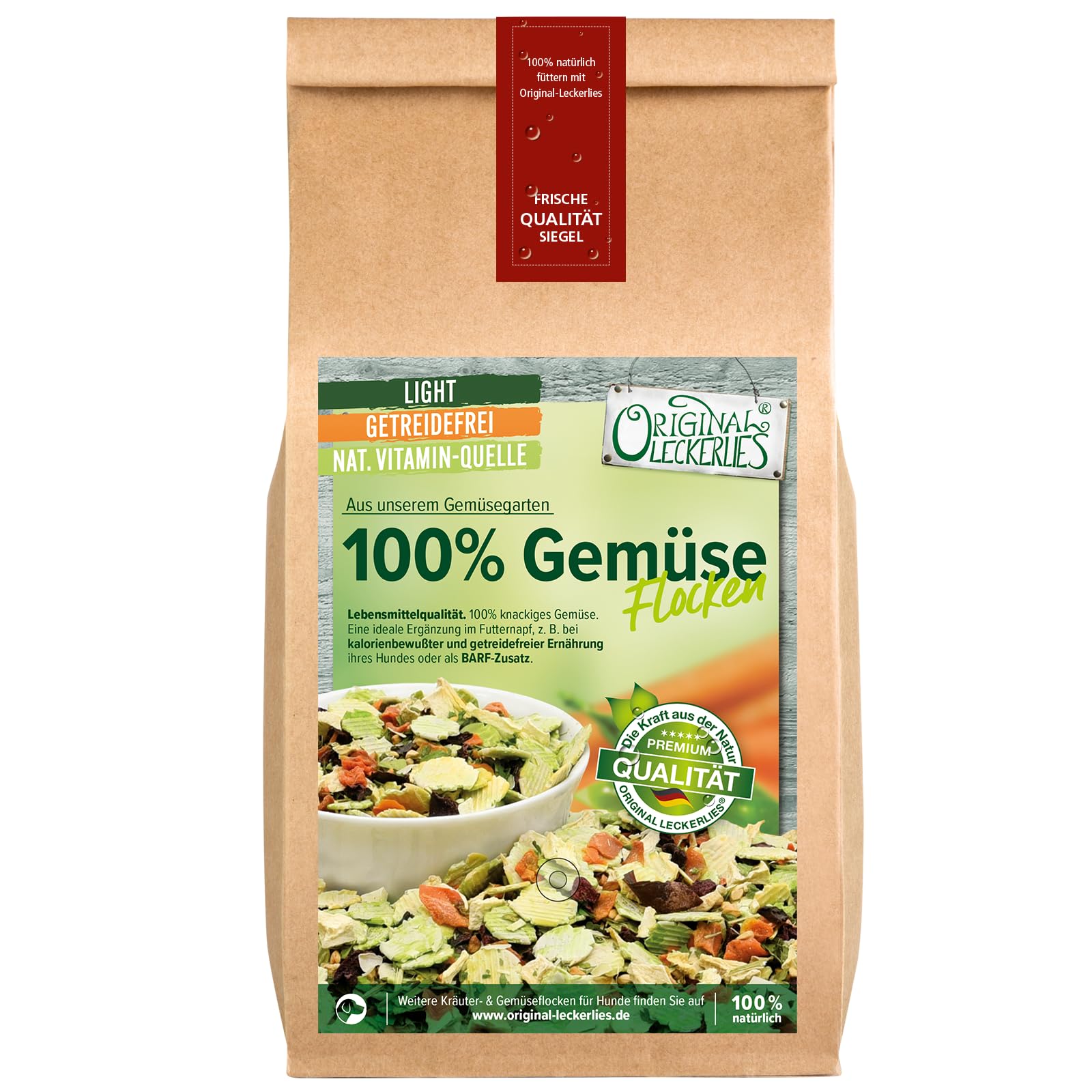 Płatki warzywne dla psów, 100% płatki warzywne bez zbóż, 2 kg, karma dla psów, barfy