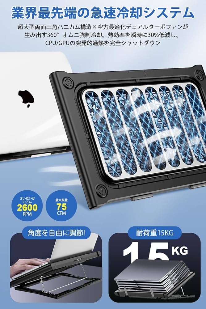 Amazon.co.jp: Zxyceo【2025新登場・最強の大型冷却ファンを2基