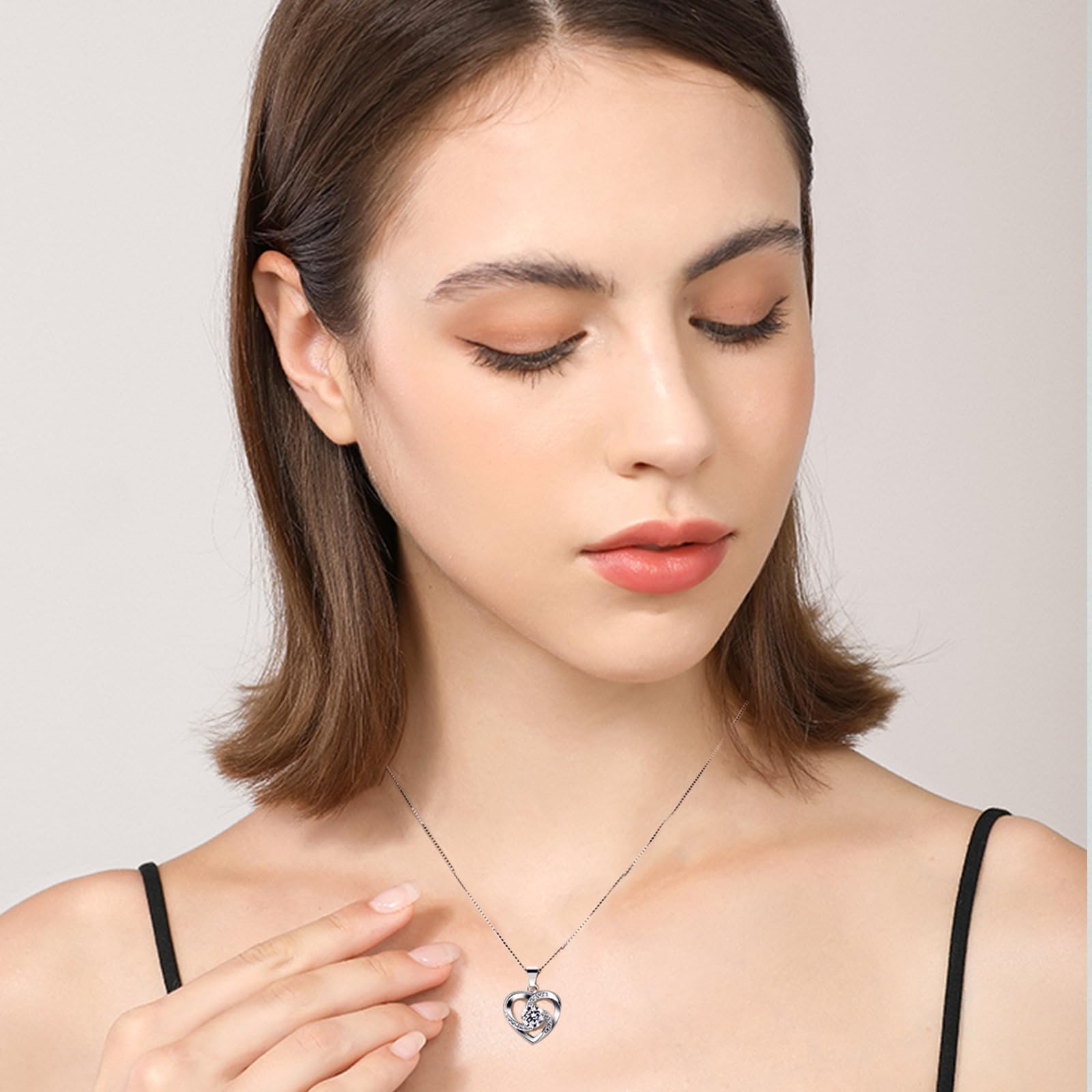 BOCHOI Regalos Originales para Mujer,Regalos para Madres Mamá,Collar Plata Mujer 925 Mamá Novia Esposa,Regalo Cumpleaños Mujer,Regalo dia de la Madre Día de San Valentín,Regalos Navidad Mujer Mamá