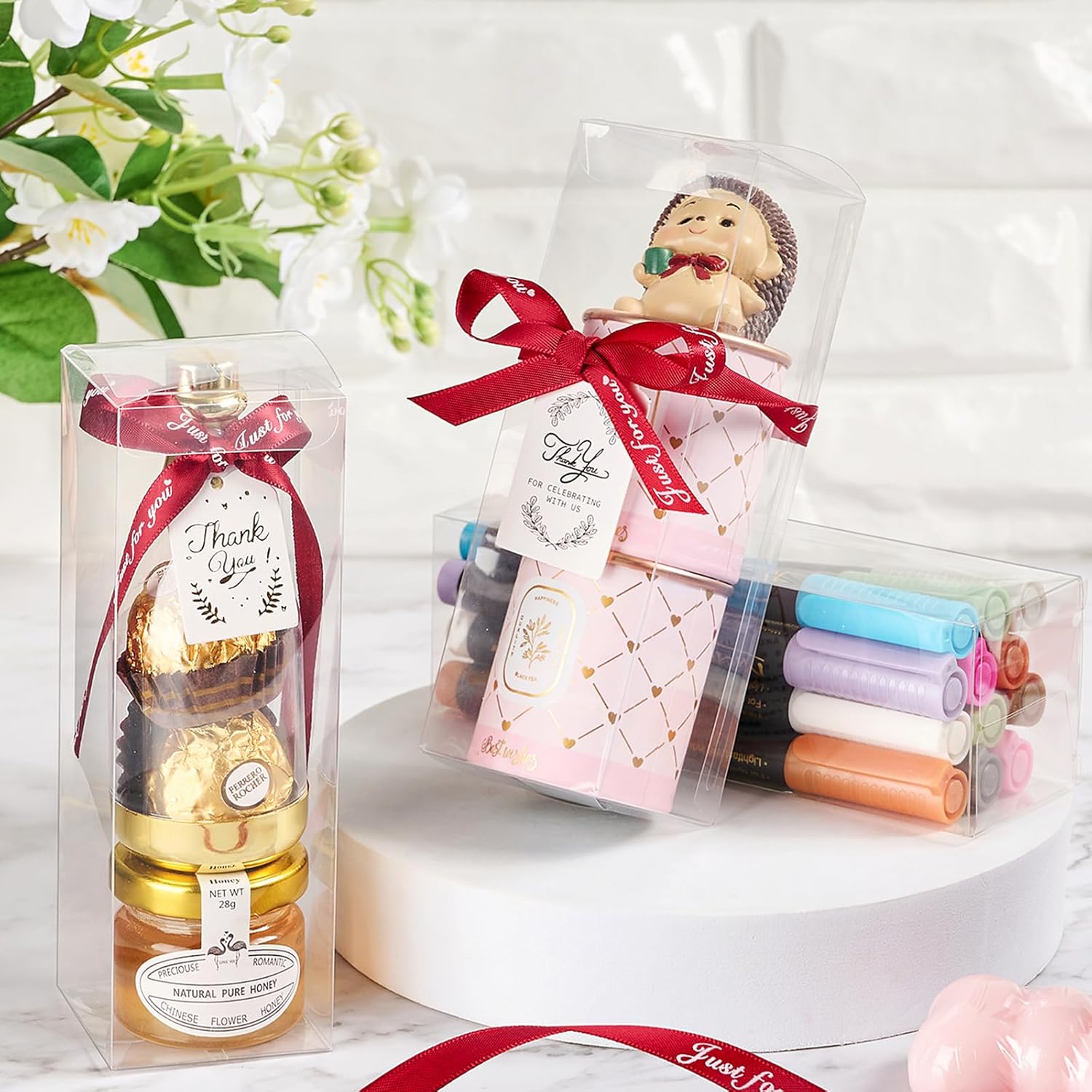 Jutieuo 30 Pack Clear Favor Boxes for Treats, 2x2x6 Inch Plastic Rectangle Gift Boxes Transparent Macaron Box for Wedding, Baby Shower, Birthday, Retail - Image 5