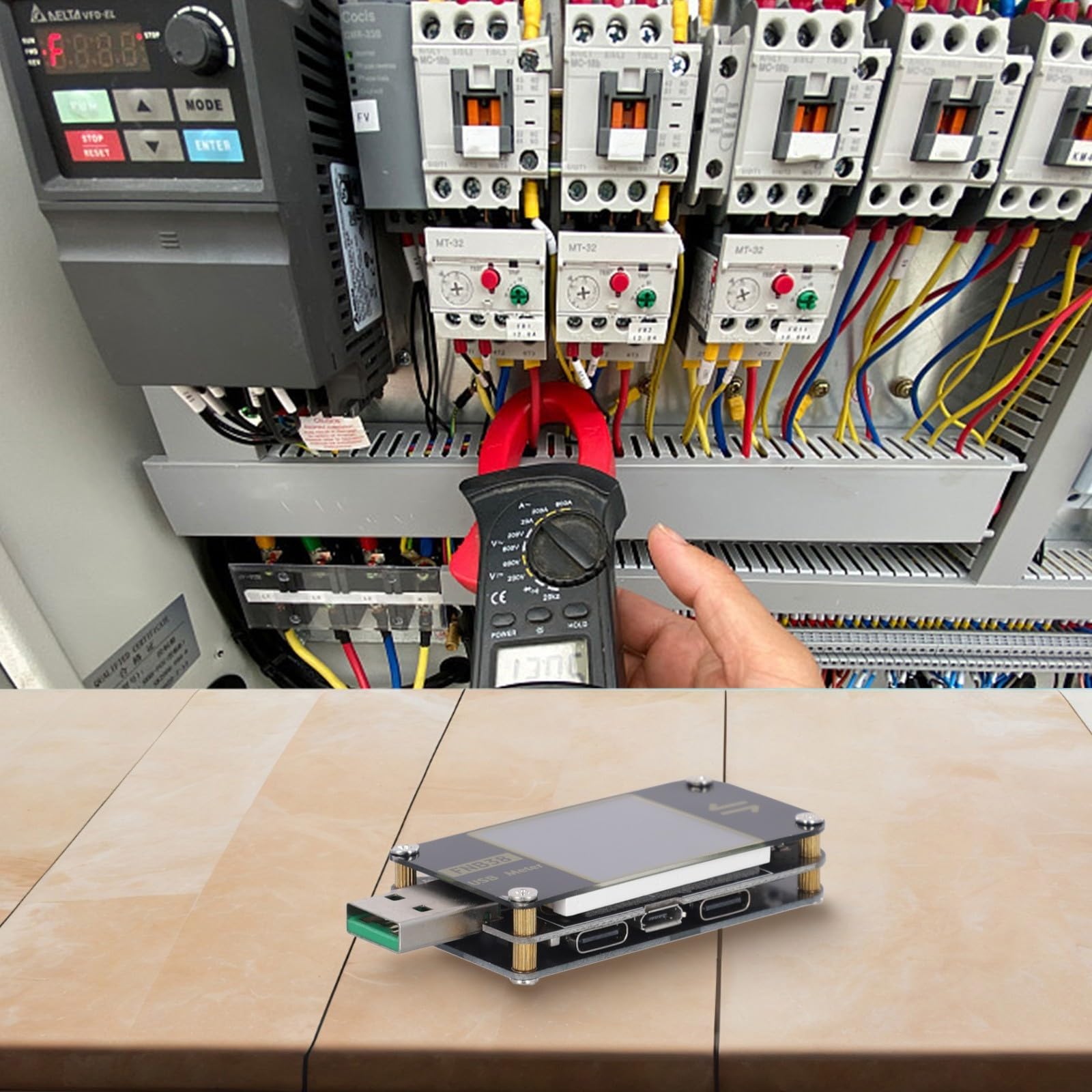 Fnb38 USB-Tester, Strom, Spannungsmesser, PD, QC, Schnellladeprotokollauslöser für Mobiltelefone, Powerbank, Ladeerkennung