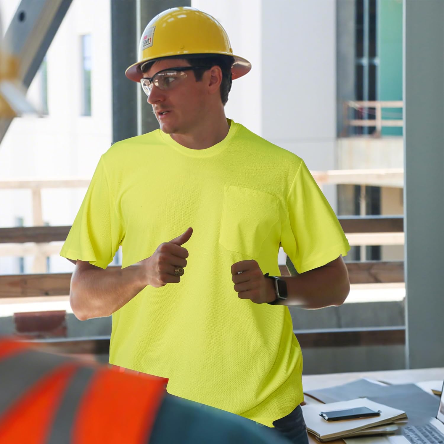 A-SAFETY High Visibility Safety Customize Logo Long Sleev T-Shirt (XS-6XL) - Image 3