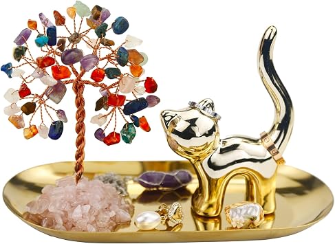 Carselage Cat Ring Holder Cat Lovers Gifts for Women
