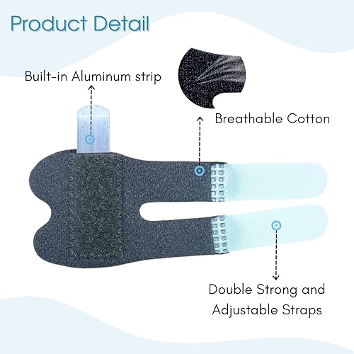 Miniatura 4 de 4 férulas de dedo de color para el pulgar, férulas de dedo gatillo, soporte para el dedo, dedo de mazo lesionado, dedos rotos para enderezar, alivio