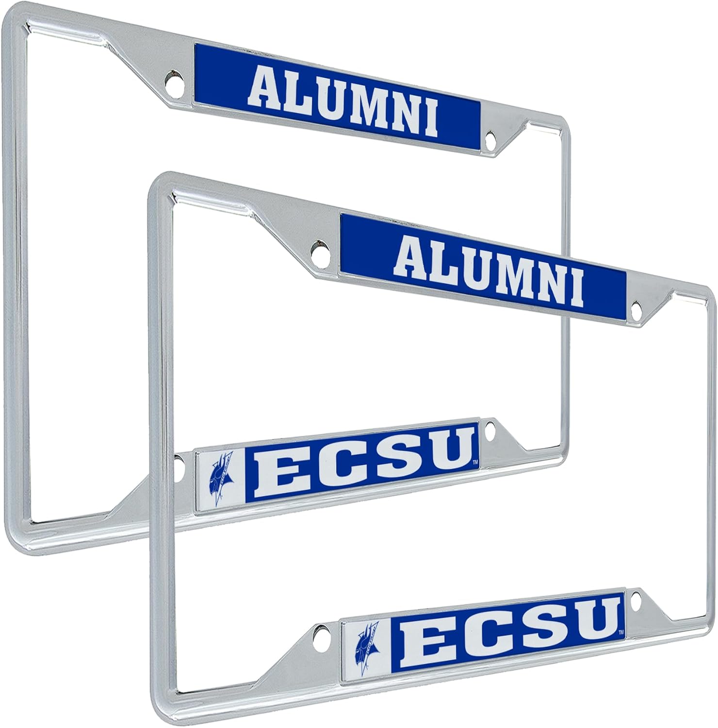 Desert Cactus Elizabeth City State University Car Accessories Metal License Plate Frame for Front or Rear of Car (Alumni 2 Pack)