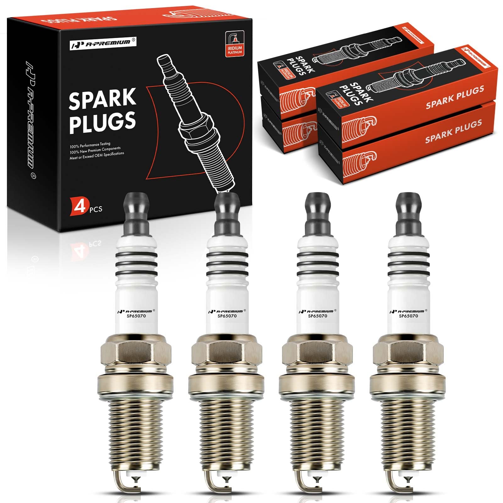 A-Premium Iridium & Platinum Spark Plugs Compatible with Volkswagen Jetta, Passat, Golf & Subaru Impreza & Kia & Dodge & Hyundai & Chrysler & Volvo & Suzuki & Saab & Pontiac & Plymouth, Pack of 4-image-16