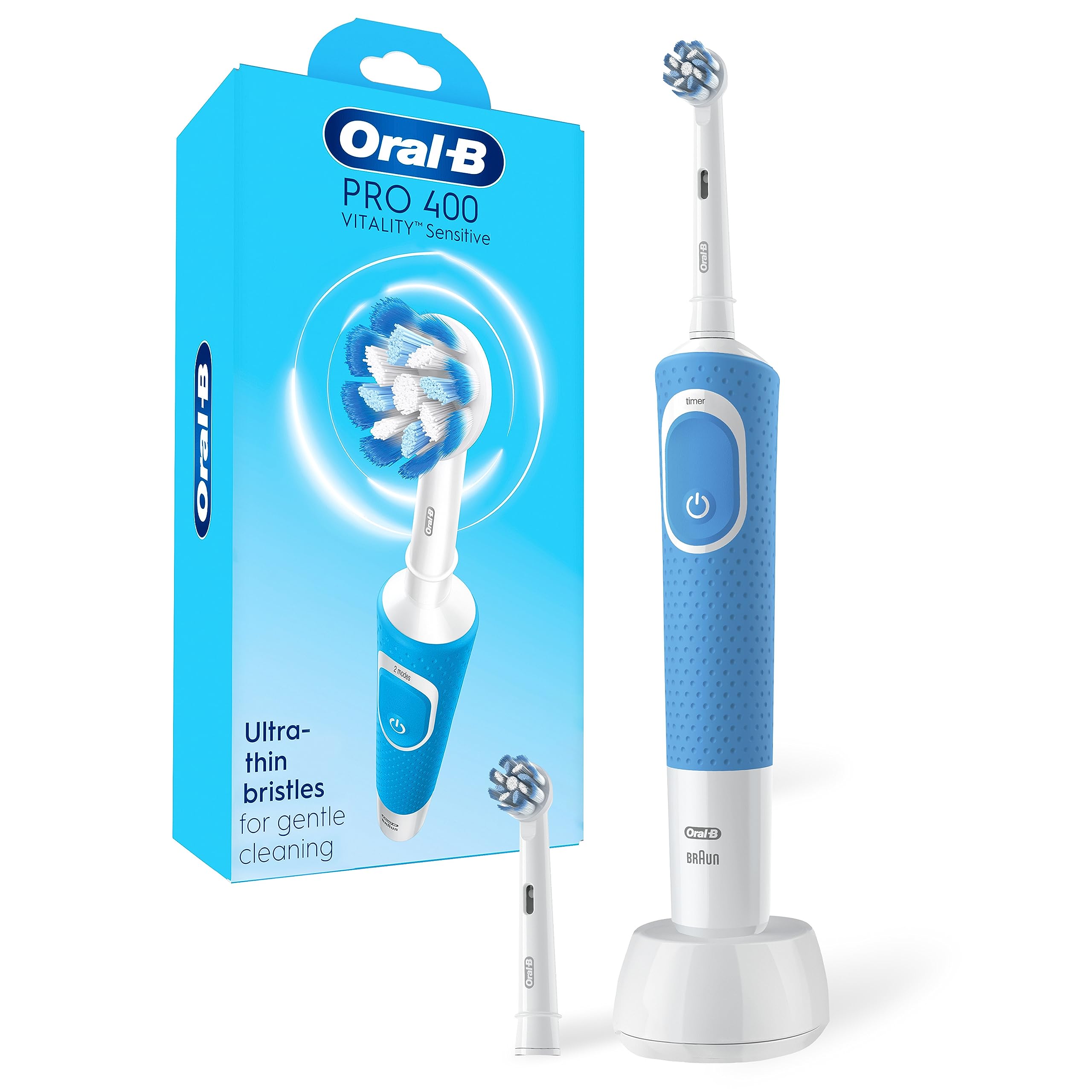 Oral-B Pro 400 Sensitive Vitality Electric Toothbrush with (2