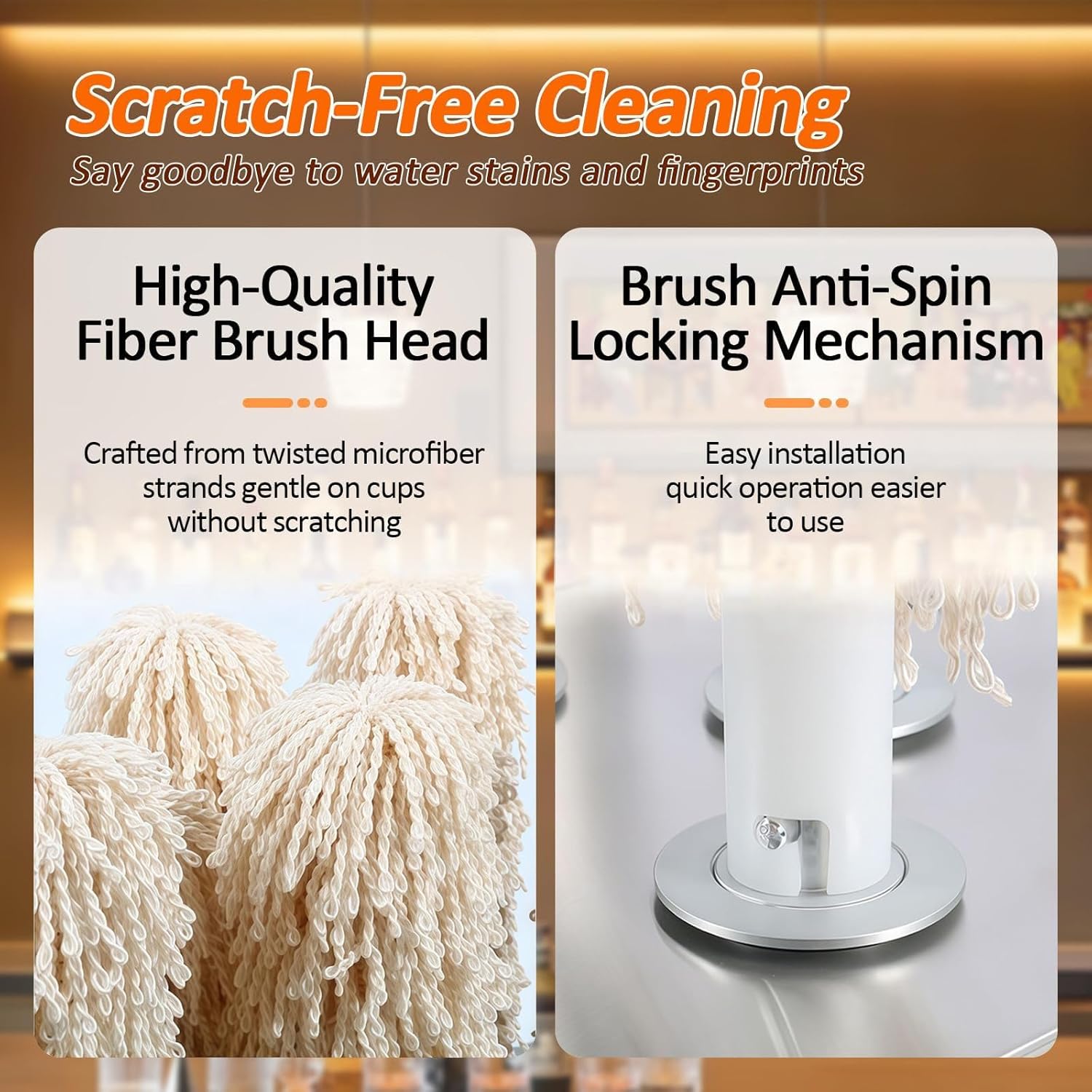 Commercial Wine Glass Polishing Machine, 1200W Electric Glass Dryer with Warm Air Blower and 3/5/8 Microfiber Brushes, 300–660 Cups/Hour, Automatic Stainless Steel Cup Shiner for Hotels