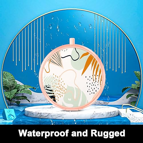 Miniatura 5 de Rouidr Pastillero, 3 compartimentos para medicina, pequeña caja de medicina de viaje de metal para bolso y bolsillo, oro rosa, hojas bohemias