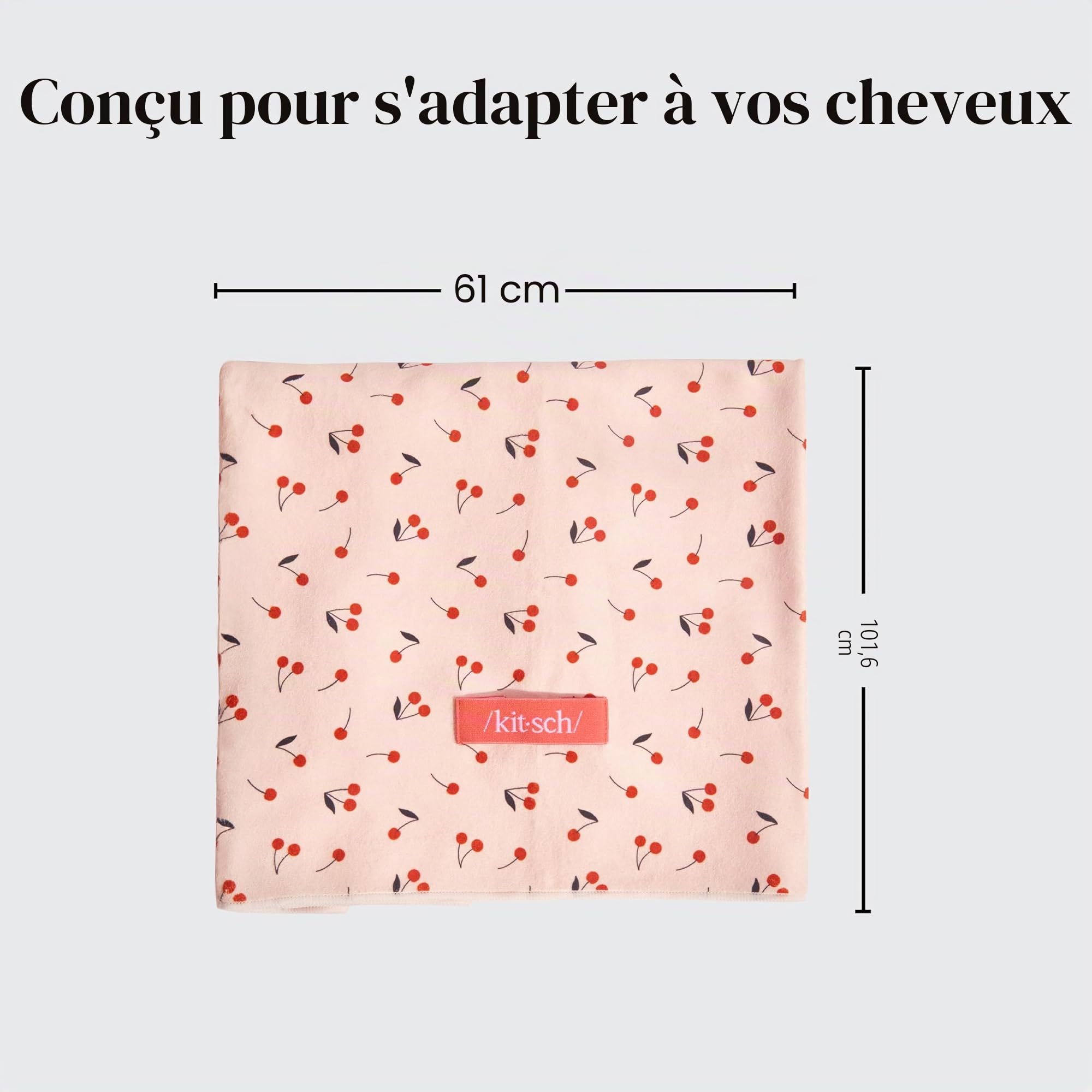 Kitsch Serviette en Microfibre XL pour Femme, Serviette en Microfibre, Super absorbante, séchage Rapide, Anti-frisottis, pour Cheveux Longs et Courts, Turban pour Femme, Cheveux mouillés et bouclés