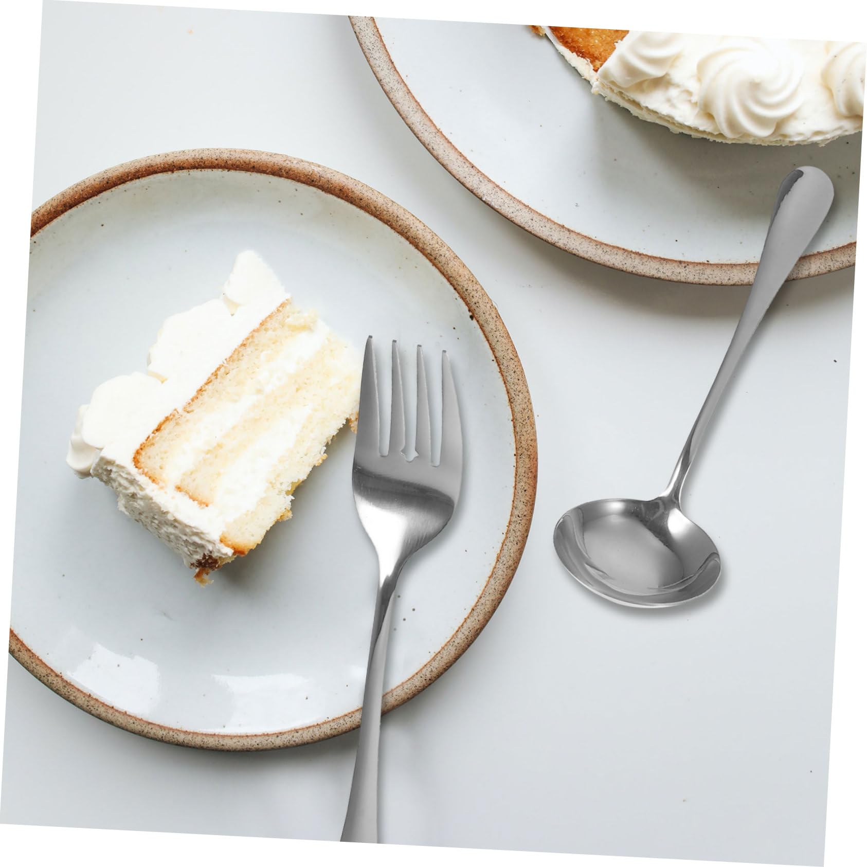 Cabilock Cuchillos para Pastel Utensilios para Servir de Acero Inoxidable de Cortador y Servidor de Pasteles para Postre Tenedor y Cuchara para Banquetes y Uso Diario