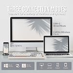 EPOMAKER Galaxy100 QMK/VIA Jeu de clavier avec 8000mAh Batterie, 1800 Clavier mécanique en aluminium avec numpad, clé programmable USB-C/BT5.0/2.4Ghz (blanc crème, commutateur linéaire Wisteria)