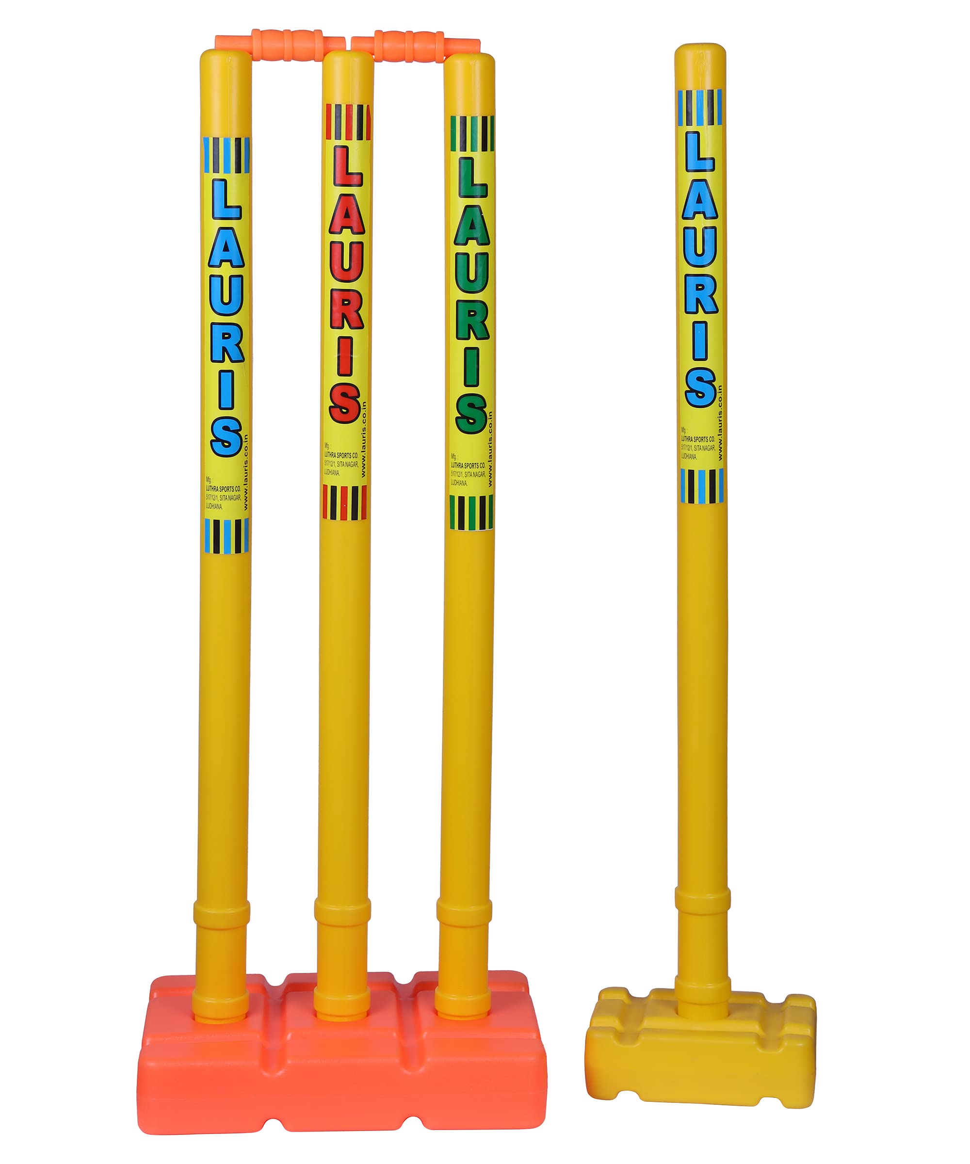 LAURIS Cricket Plastic Wicket Stump Set With Base Stand full Size 4 pcs Wickets with 3 Bails and 2 Bases |1 Base having 3 holes for wicket holding and 2ND with 1 hole for wicket holding| with 1 Beautiful Bag Made Of Tetron (B09G6X4DTM) Amazon Price History, Amazon Price Tracker