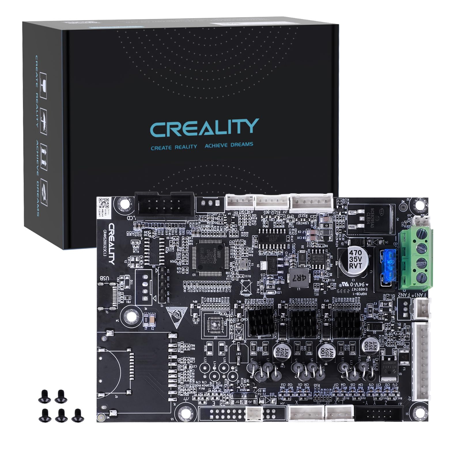 Creality Kit scheda madre ufficiale Ender 5 Max, scheda madre originale silenziosa a 32 bit con chip CR4NS200323C13_32, scheda di controllo di ricambio per stampante 3D Creality Ender 5 Max