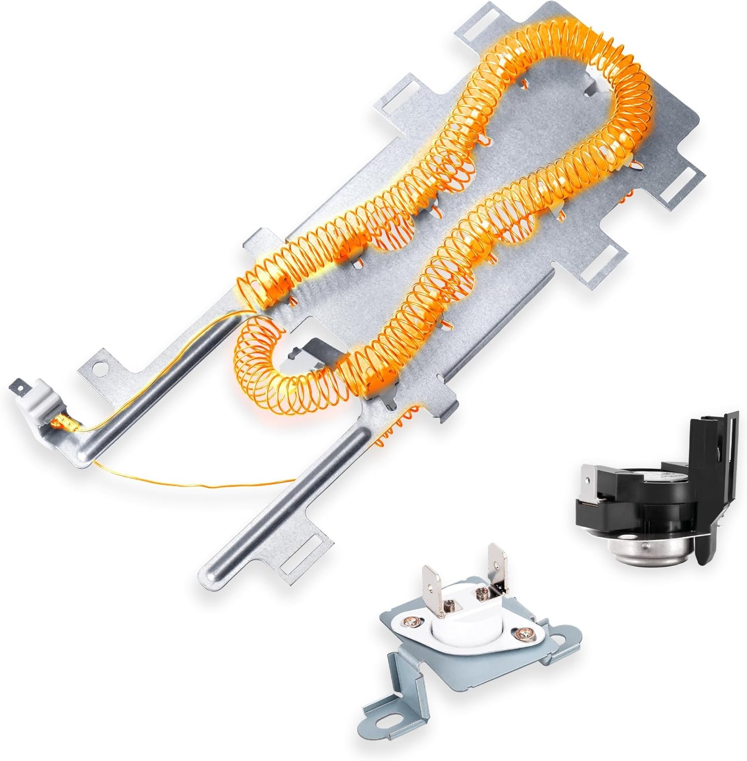 8544771 Dryer Heating Element and 280148 Thermal Cut-Off Kit, Includes 8557403 Thermostat & 8318314 Thermal Cut-Off Fuse, Fit for Whirl-pool May-tag Ken-more Dryers, Replaces WP8544771 PS11746337