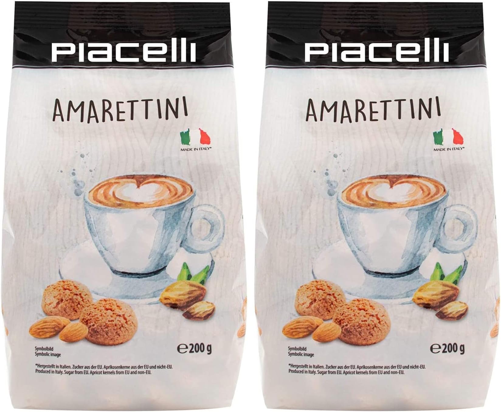 Piacelli Amaretti Biscuits - Pack of 2 (2x200g)