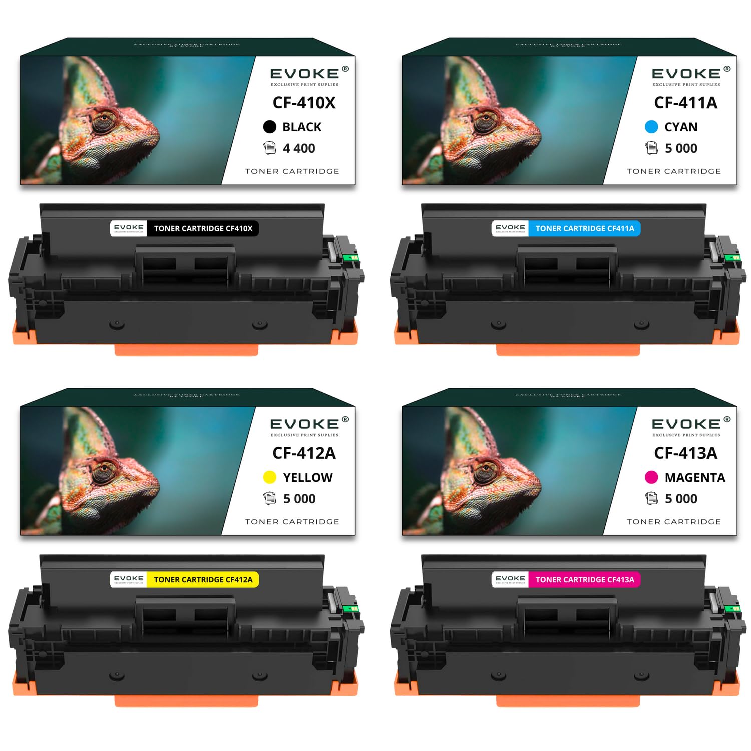 EVOKE CF380X CF381X CF382X CF383X Toner Kompatybilny z HP LASERJET M351a M375nw M451dn M475dn (Zestaw CMYK) 12800 Stron