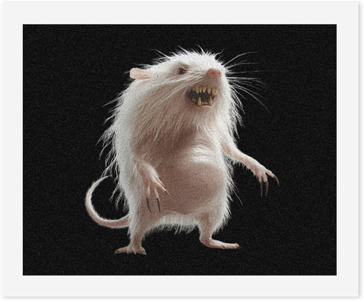 Crazy Hell Rat Paint by Numbers for Adults DIY Oil Painting Kit Digital Paintings on Cotton Abstract Artwork 22x18 Inch