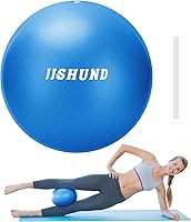Vista 9 de Pilates Ball, 9 Inch Small Exercise Mini Soft Workout Yoga Ball with Exercise Guide, for Home Gym Yoga, Pilates, Core Training, Workout, Balance
