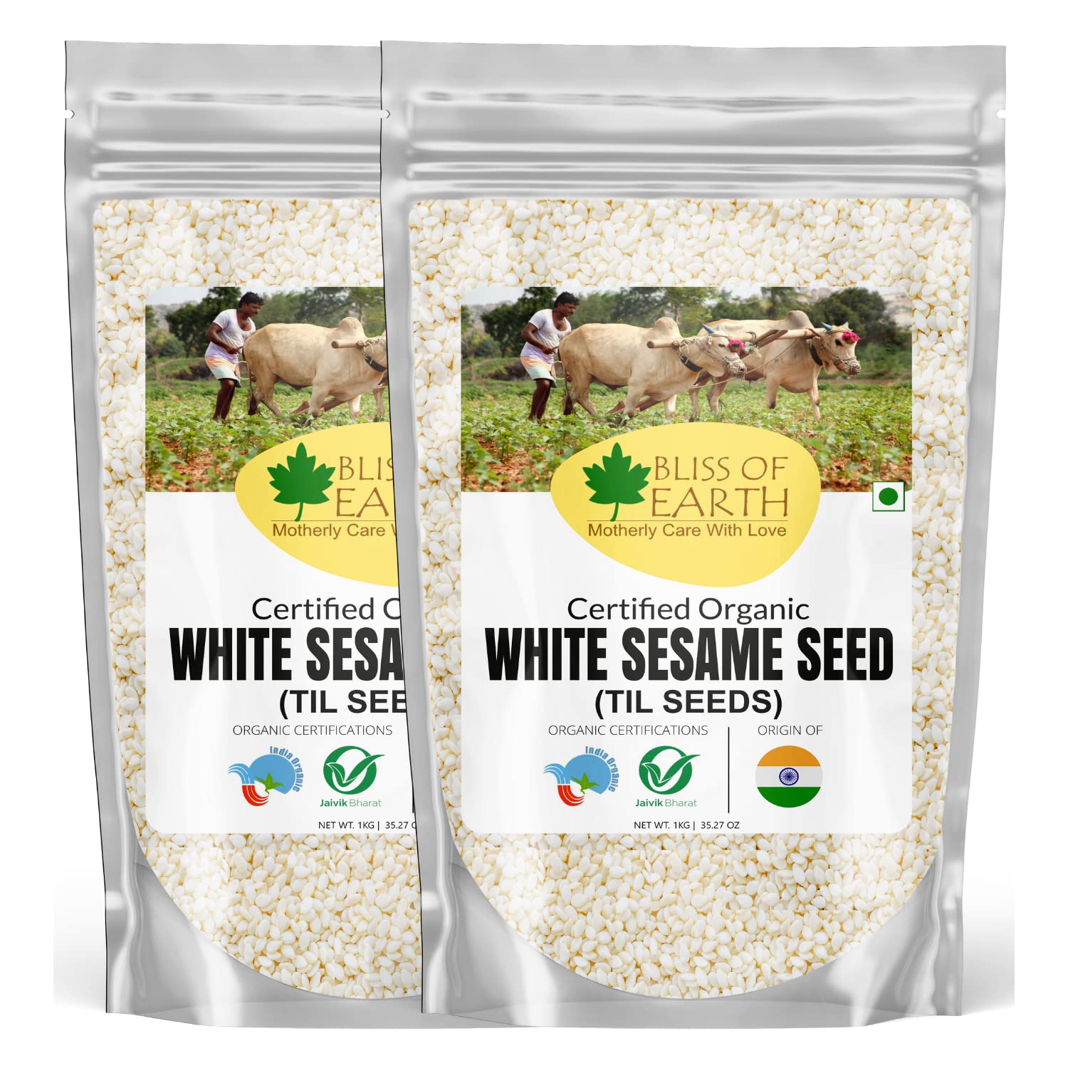 Bliss of Earth Organic Sesame Seeds 2x1kg White For Eating, Raw Til Seeds (B08W398L38) Amazon Price History, Amazon Price Tracker