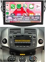 Vista 10 de Radio de coche 2G+64G para Toyota RAV4 2007-2011 SIN JBL, Rimoody Android 13 Estéreo de coche inalámbrico Carplay Android Auto Bluetooth 5.0