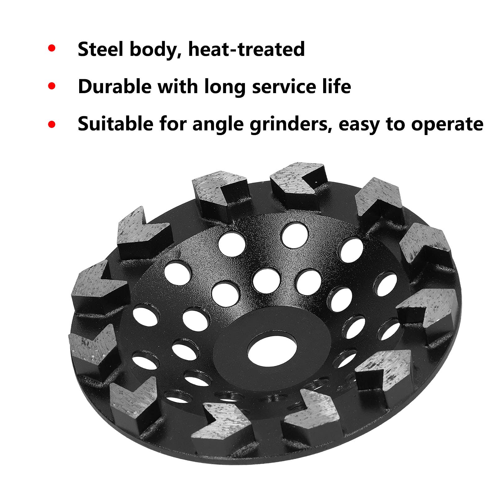 ： Meule Diamantée 180 Mm 10 Dents pour Béton, Pierre, Ciment – Accessoire de Meuleuse d'angle pour Ponçage, Préparation de Nivellement – Disque de Meulage avec Corps en Acier pour Usage