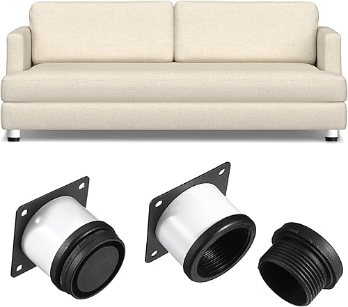 Miniatura 9 de OwnMy 4 patas de muebles de acero inoxidable de 6 pulgadas, elevadores de pies de muebles, patas de escritorio de metal pequeño, patas de sofá,