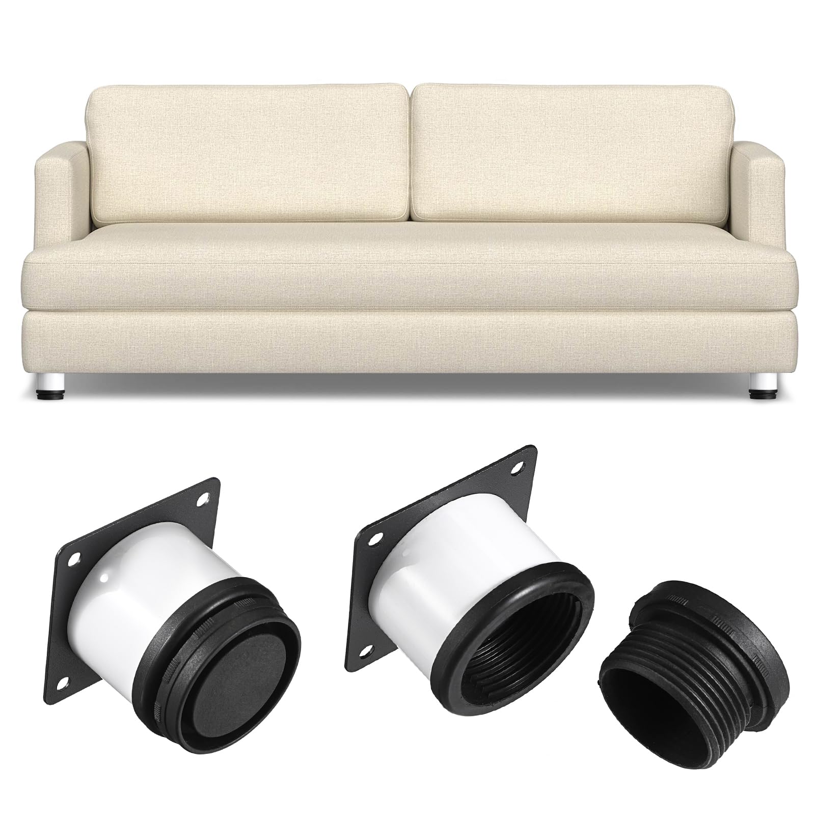 Snapklik.com : OwnMy 4PCS 2 Inch Stainless Steel Furniture Legs ...