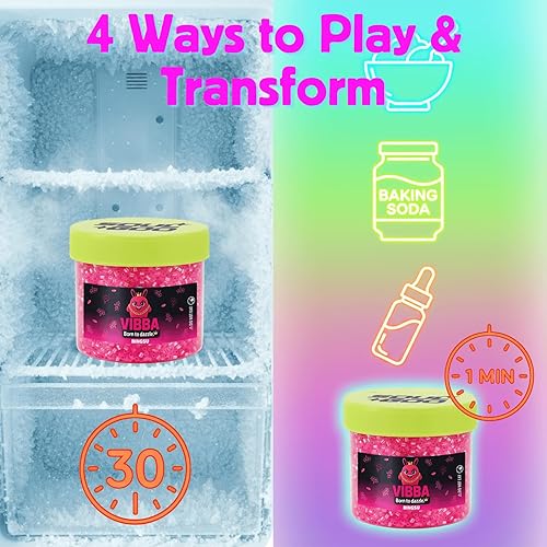 Miniatura 7 de Kit de slime crujiente slime rosa, purpurina negra y Bingsu no pegajoso, ASMR Pop & Crackle, encanto y mezclas de monstruo Kpop, unicornio y arco