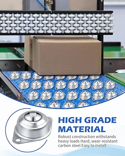 Miniatura 19 de 16 rodamientos de transferencia de bolas de rodillo, ruedas de bola de acero al carbono de 1 pulgada, unidad de transferencia de bola redonda