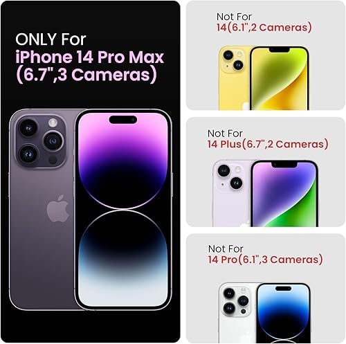 Miniatura 6 de FireNova Funda para iPhone 14 Pro Max, funda de silicona mejorada protección de cámara para iPhone 14 ProMax con 2 protectores de pantalla, forro