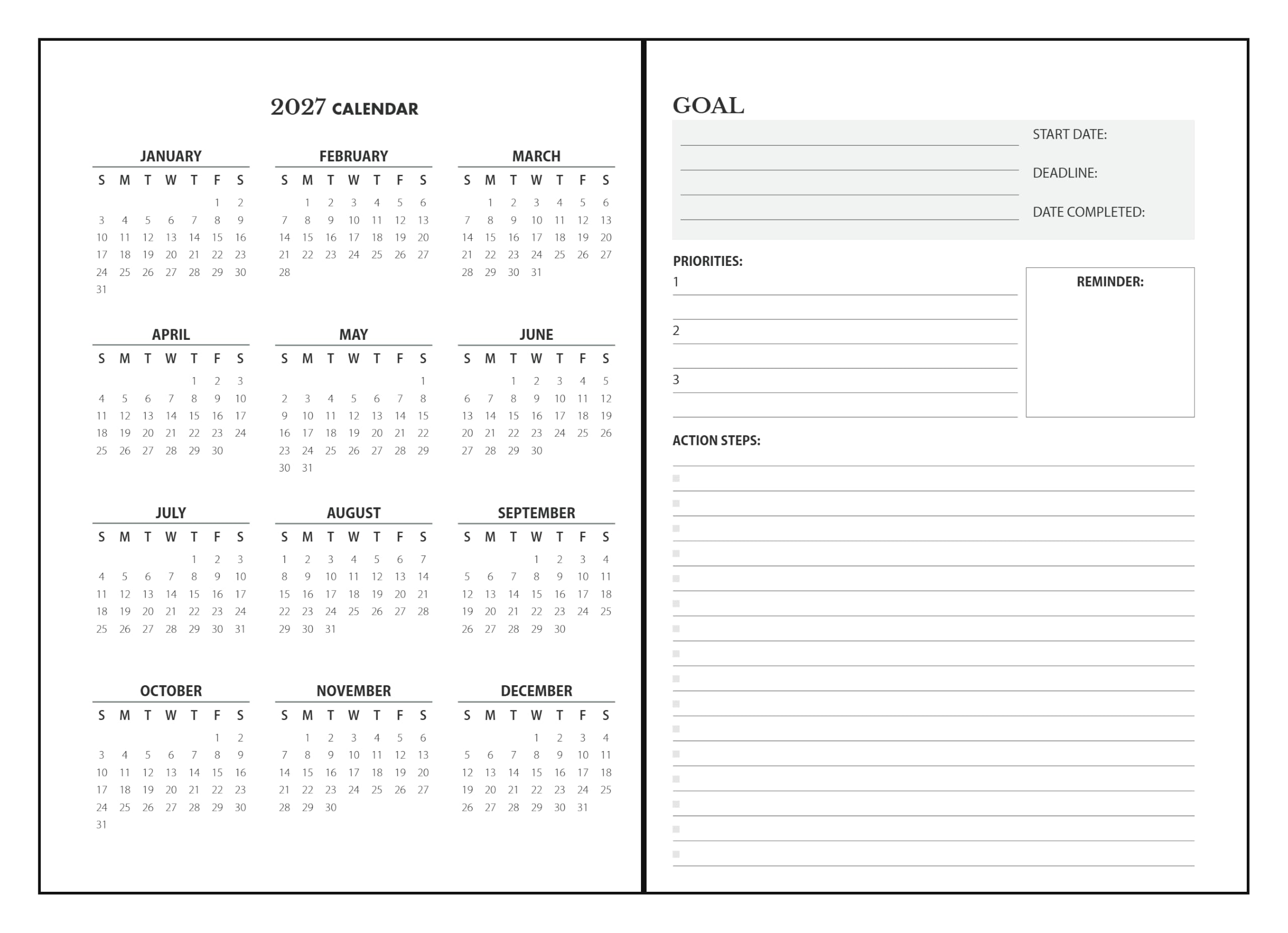 Wanderings Organizer A5 in Pelle Raccoglitore 6 Anelli - Diario Ricaricabile con Tasche Interne - Pelle Vera Artigianale Compatibile Filofax - Calendario Settimanale Mensile 2026/27-15cm x 22cm