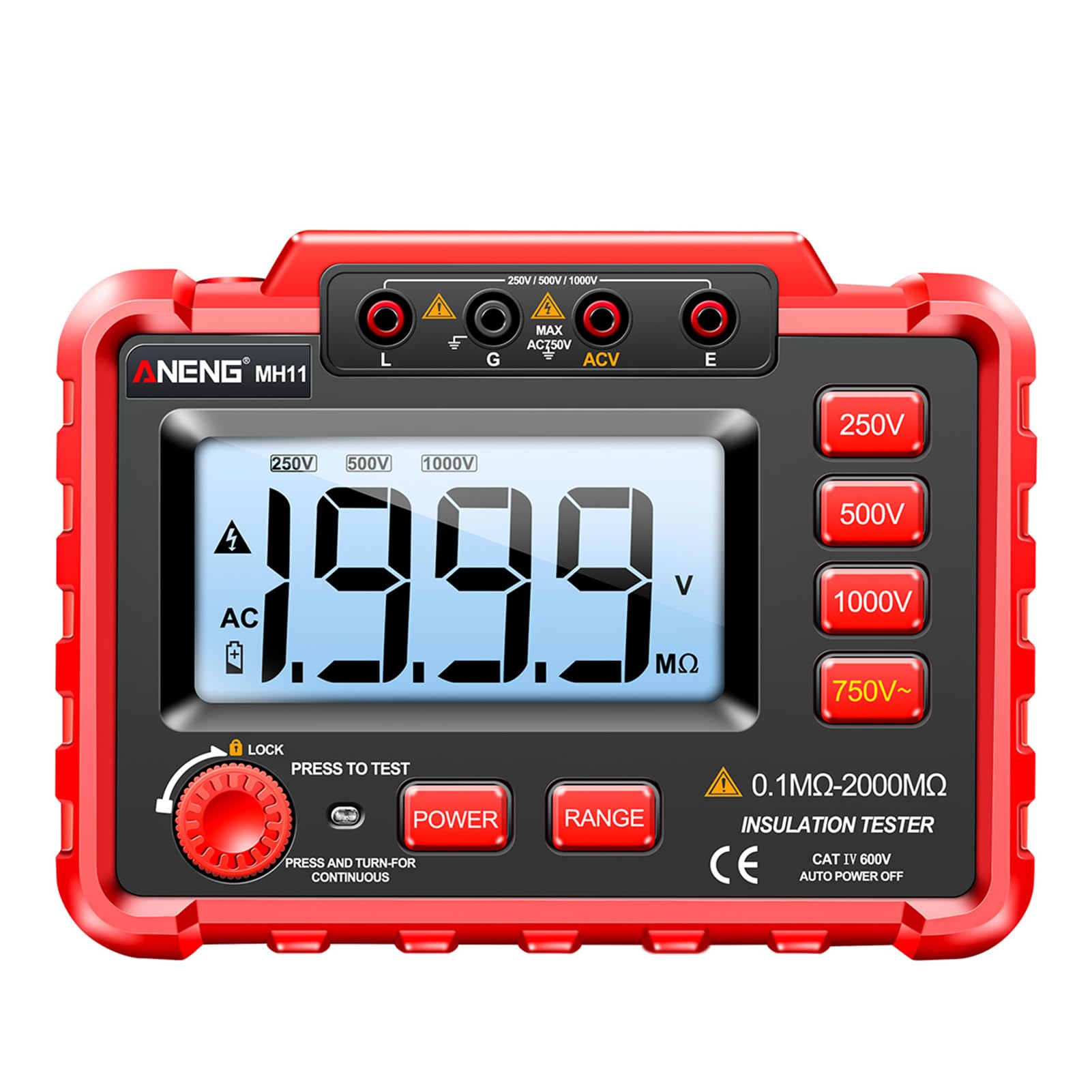 Buy YUSEI MH11 Megohmmeter Digital 500V High Voltage Electronic Shaking