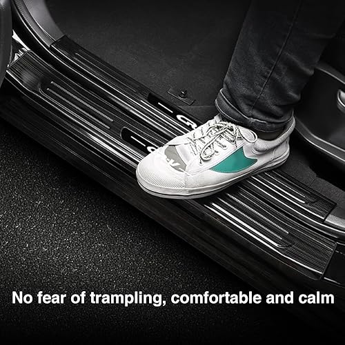 Miniatura 7 de AOMSAZTO 4 piezas de protección para umbral de puerta para Honda CR-V CRV 2023 2024, accesorios de acero inoxidable para decoración de placa de