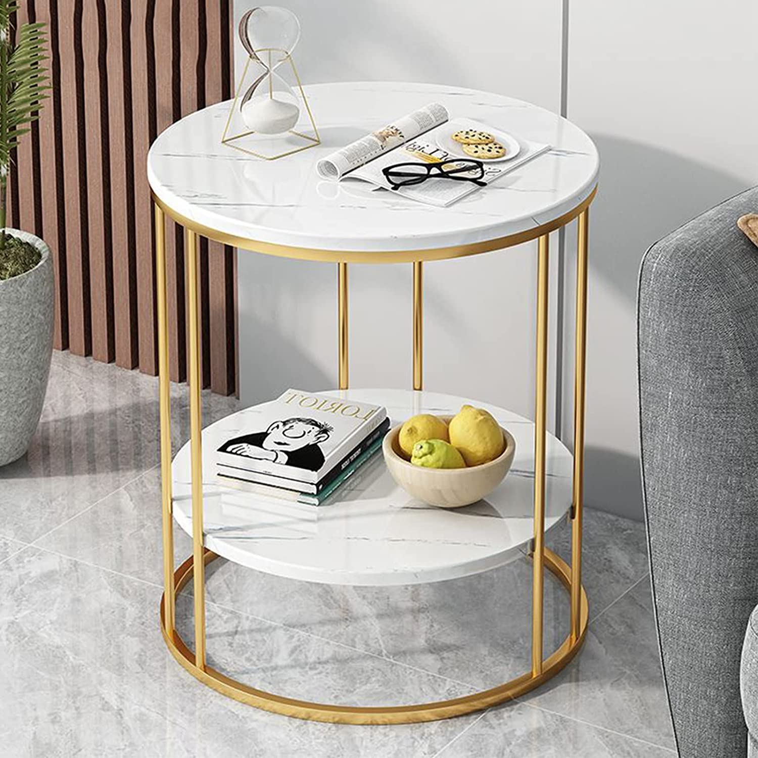 Buy Arrow Crafts Iron 2 Tier Coffee Table with Small Round Table Like