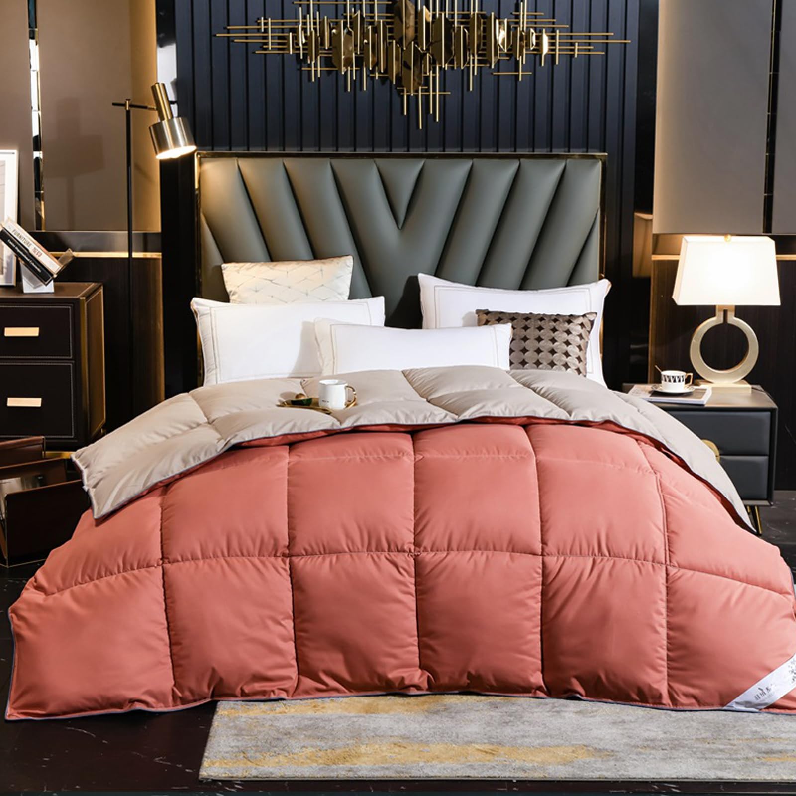 Couette En Plumes De Duvet D'oie Bio Pour Lit Double Ou Grand Lit - Toutes Saisons - Blanc - 150 X 200 Cm - 2,5 Kg