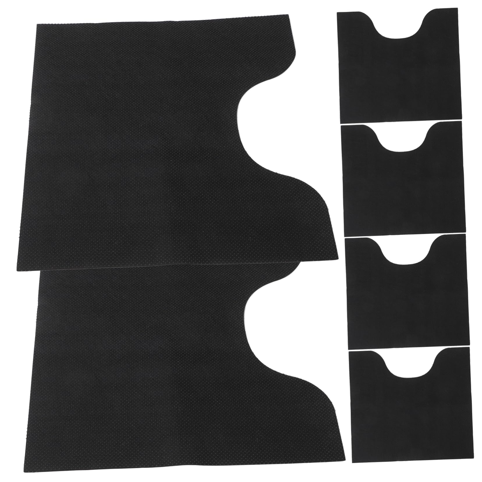 Alfombrilla de Inodoro, 6 Piezas, Goma Fieltro Negro