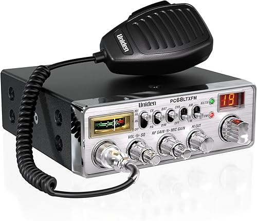 Miniatura 10 de Uniden PC68LTX Radio CB de 40 canales con interruptor PACB, control de ganancia RF, control de ganancia de micrófono, medidor analógico SRF, canal