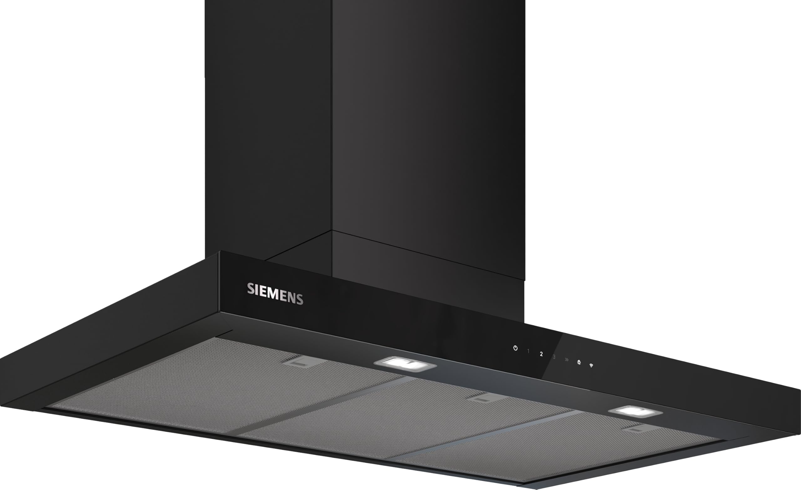 Siemens - Dekoracyjny okap ścienny iQ500, szerokość 90 cm, matowa czerń, LC97BDN60
