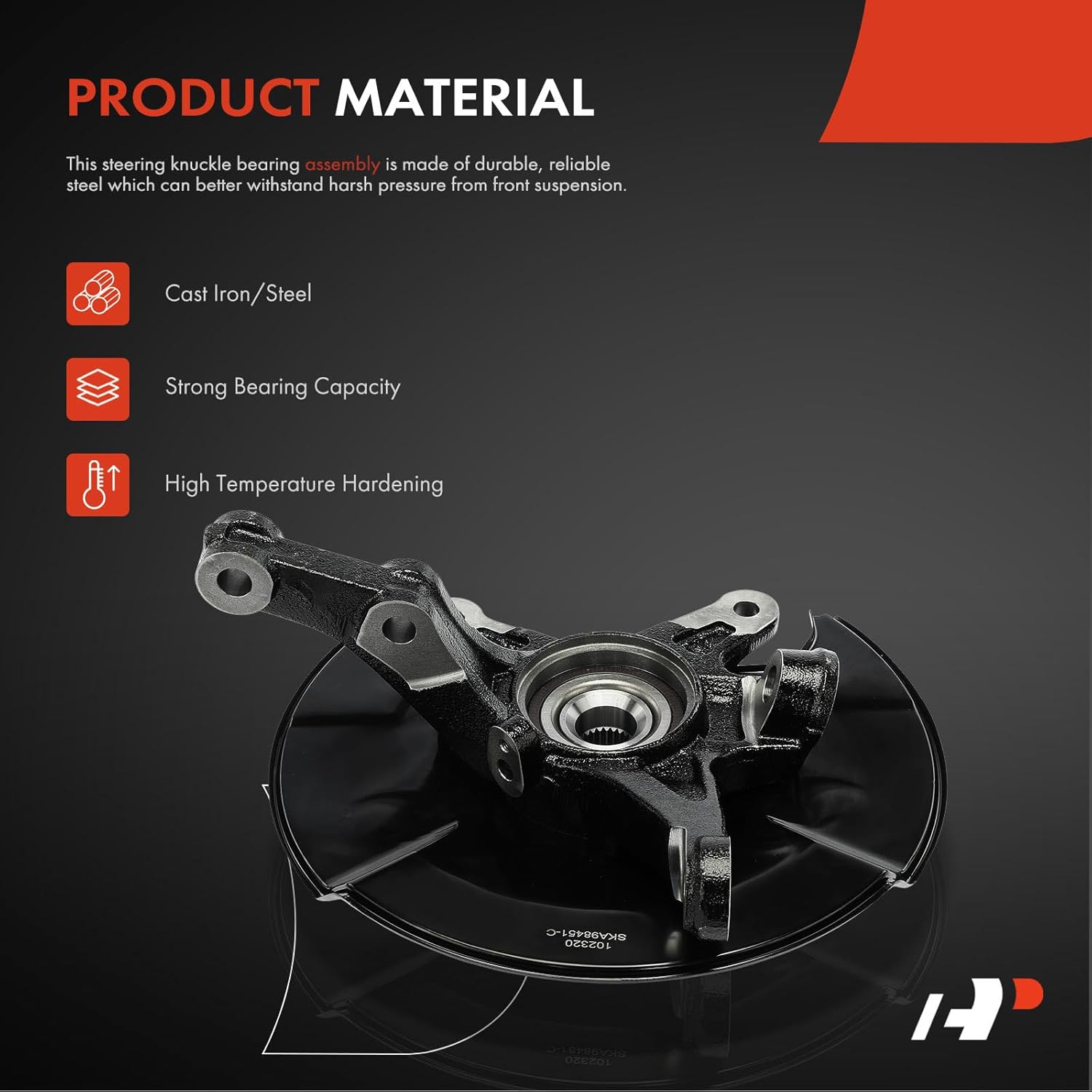 A-Premium 2x Front Left and Right Steering Knuckle & Wheel Bearing Hub Assembly Compatible with Honda Civic 2006-2011, Without Si MUGEN Si Model, Driver and Passenger Side