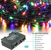 Elegear LED Fényfüzér 40m 300 LED Elemes Kültéri Beltéri Időzítővel IP44 Vízálló 8 Mód Karácsonyfa Dekoráció Kert Party 4